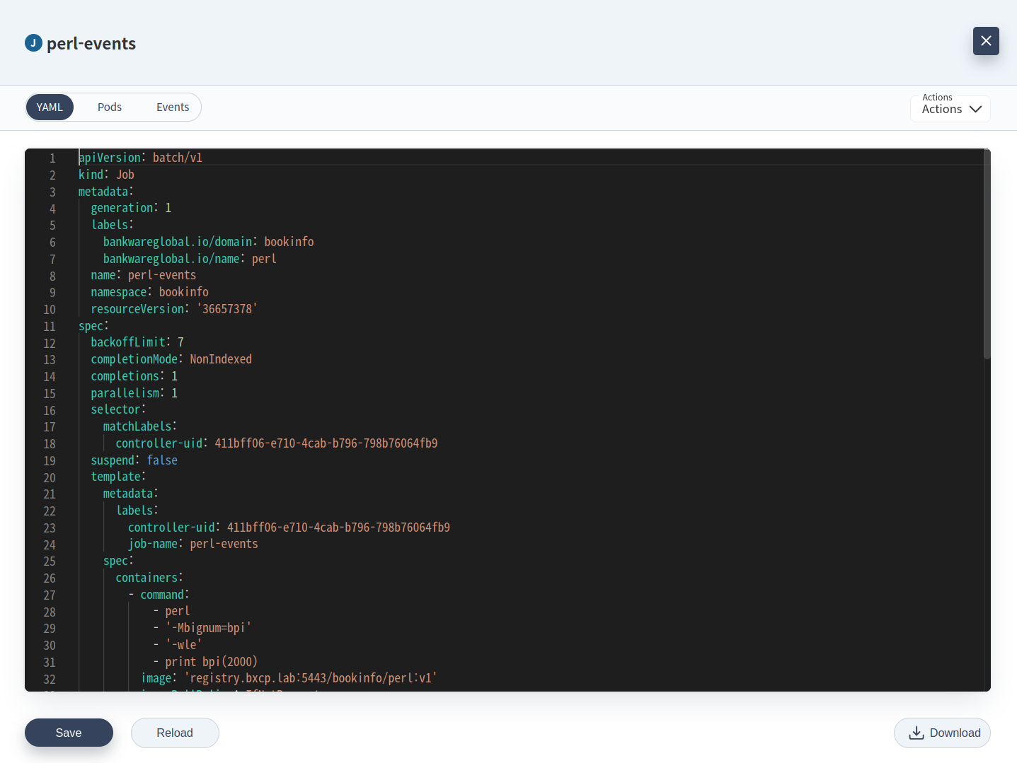 잡 - YAML